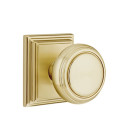 Emtek 8261-NW-US4 Norwich Door Knob Privacy Set With Wilshire Rosette Satin Brass