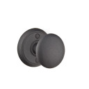 Emtek 7202-J-FBS Jamestown Door Knob Privacy Set With Wrought Steel #2 Rosette Flat Black Steel