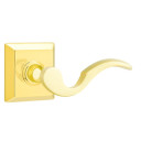 Emtek 8531-C-US3 Cortina Door Lever Dummy Set With Quincy Rosette Polished Brass