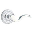 Emtek 8107-C-US26 Cortina Door Lever Passage Set With Ribbon & Reed Rosette Polished Chrome