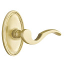 Emtek 8120-C-US4 Cortina Door Lever Passage Set With Oval Rosette Satin Brass
