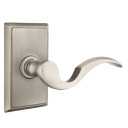 Emtek 8121-C-US15A Cortina Door Lever Passage Set With Rectangular Rosette Pewter