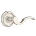 Emtek 8201-C-US15 Cortina Door Lever Privacy Set With Rope Rosette Satin Nickel