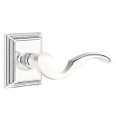 Emtek 8261-C-US26 Cortina Door Lever Privacy Set With Wilshire Rosette Polished Chrome