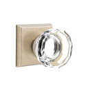 Emtek 7111-LW-TWB Lowell Crystal Door Knob Passage Set With Sandcast Bronze #6 Rosette Tumbled White Bronze