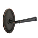 Emtek 8520-ME-US10B Merrimack Door Lever Dummy Set With Oval Rosette Oil Rubbed Bronze