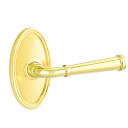 Emtek 8520-ME-US3 Merrimack Door Lever Dummy Set With Oval Rosette Polished Brass
