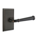Emtek 8521-ME-US10B Merrimack Door Lever Dummy Set With Rectangular Rosette Oil Rubbed Bronze