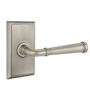 Emtek 8521-ME-US15A Merrimack Door Lever Dummy Set With Rectangular Rosette Pewter