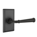 Emtek 8521-ME-US19 Merrimack Door Lever Dummy Set With Rectangular Rosette Flat Black