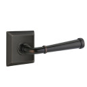 Emtek 8531-ME-US10B Merrimack Door Lever Dummy Set With Quincy Rosette Oil Rubbed Bronze