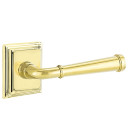 Emtek 8561-ME-US3 Merrimack Door Lever Dummy Set With Wilshire Rosette Polished Brass
