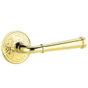 Emtek 8106-ME-US3 Merrimack Door Lever Passage Set With Lancaster Rosette Polished Brass