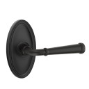 Emtek 8120-ME-US19 Merrimack Door Lever Passage Set With Oval Rosette Flat Black