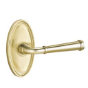 Emtek 8120-ME-US4 Merrimack Door Lever Passage Set With Oval Rosette Satin Brass