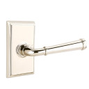 Emtek 8121-ME-US14 Merrimack Door Lever Passage Set With Rectangular Rosette Polished Nickel