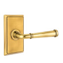 Emtek 8121-ME-US7 Merrimack Door Lever Passage Set With Rectangular Rosette French Antique