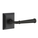 Emtek 8161-ME-US19 Merrimack Door Lever Passage Set With Wilshire Rosette Flat Black