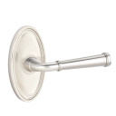 Emtek 8220-ME-US15 Merrimack Door Lever Privacy Set With Oval Rosette Satin Nickel