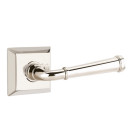 Emtek 8231-ME-US14 Merrimack Door Lever Privacy Set With Quincy Rosette Polished Nickel