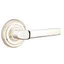 Emtek 8050-M-US14 Milano Door Lever Dummy Set With Regular Rosette Polished Nickel