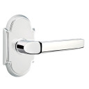 Emtek 8058-M-US26 Milano Door Lever Dummy Set With #8 Rosette Polished Chrome
