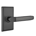 Emtek 8521-M-US19 Milano Door Lever Dummy Set With Rectangular Rosette Flat Black
