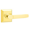 Emtek 8531-M-US3 Milano Door Lever Dummy Set With Quincy Rosette Polished Brass