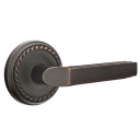 Emtek 8101-M-US10B Milano Door Lever Passage Set With Rope Rosette Oil Rubbed Bronze