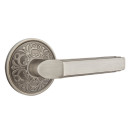 Emtek 8106-M-US15A Milano Door Lever Passage Set With Lancaster Rosette Pewter