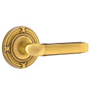 Emtek 8107-M-US7 Milano Door Lever Passage Set With Ribbon & Reed Rosette French Antique