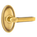 Emtek 8120-M-US7 Milano Door Lever Passage Set With Oval Rosette French Antique