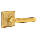 Emtek 8131-M-US7 Milano Door Lever Passage Set With Quincy Rosette French Antique