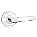 Emtek 8200-M-US26 Milano Door Lever Privacy Set With Regular Rosette Polished Chrome