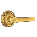 Emtek 8201-M-US7 Milano Door Lever Privacy Set With Rope Rosette French Antique