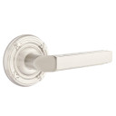 Emtek 8207-M-US15 Milano Door Lever Privacy Set With Ribbon & Reed Rosette Satin Nickel