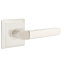Emtek 8231-M-US15 Milano Door Lever Privacy Set With Quincy Rosette Satin Nickel