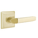 Emtek 8231-M-US4 Milano Door Lever Privacy Set With Quincy Rosette Satin Brass