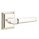 Emtek 8261-M-US14 Milano Door Lever Privacy Set With Wilshire Rosette Polished Nickel