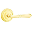 Emtek 8051-T-US3 Turino Door Lever Dummy Set With Rope Rosette Polished Brass