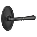 Emtek 8520-T-US19 Turino Door Lever Dummy Set With Oval Rosette Flat Black