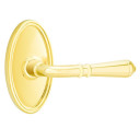 Emtek 8520-T-US3 Turino Door Lever Dummy Set With Oval Rosette Polished Brass