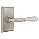 Emtek 8521-T-US15A Turino Door Lever Dummy Set With Rectangular Rosette Pewter
