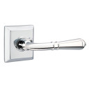 Emtek 8531-T-US26 Turino Door Lever Dummy Set With Quincy Rosette Polished Chrome