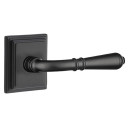 Emtek 8561-T-US19 Turino Door Lever Dummy Set With Wilshire Rosette Flat Black