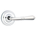 Emtek 8100-T-US26 Turino Door Lever Passage Set With Regular Rosette Polished Chrome