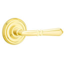 Emtek 8100-T-US3 Turino Door Lever Passage Set With Regular Rosette Polished Brass