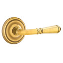 Emtek 8100-T-US7 Turino Door Lever Passage Set With Regular Rosette French Antique