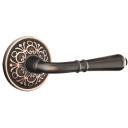 Emtek 8106-T-US10B Turino Door Lever Passage Set With Lancaster Rosette Oil Rubbed Bronze