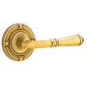 Emtek 8107-T-US7 Turino Door Lever Passage Set With Ribbon & Reed Rosette French Antique